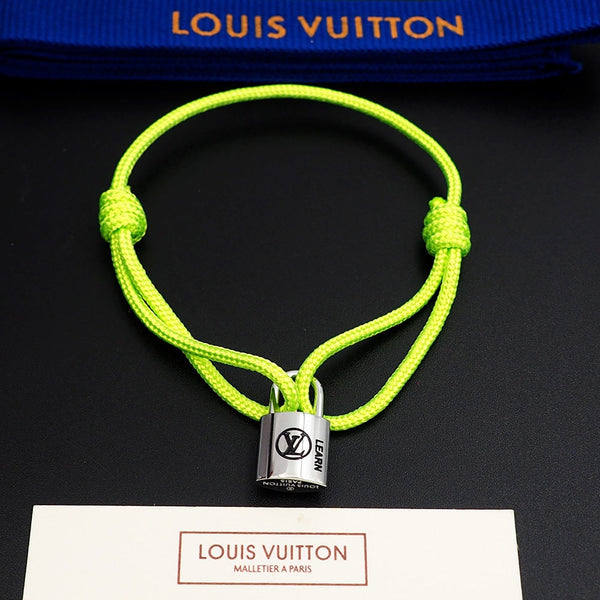 Silver Lockit Bracelet Lime