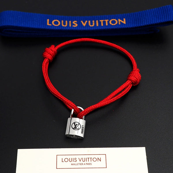 Silver Lockit Bracelet Red