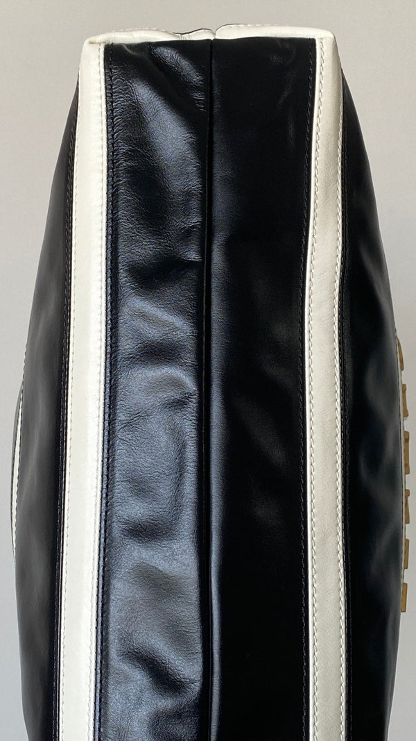 Chanel 25 Bag Black White Soft Calfskin