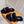 HM Oran slippers sliver buckle navy blue wool