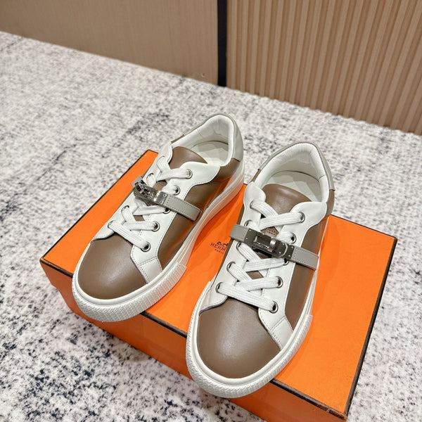 HM Casual Sneakers Black Buckle Black Leather