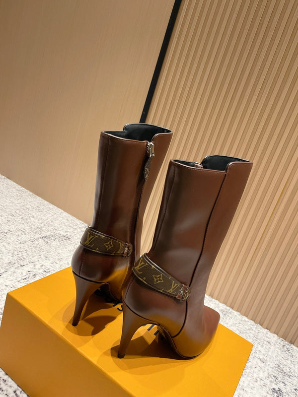 LV Legacy Ankle Boot 80mm Brown Cowhide 480590
