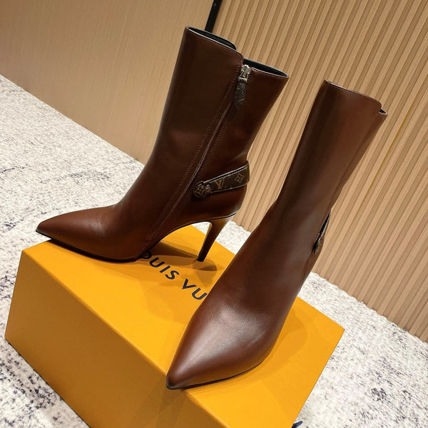 LV Legacy Ankle Boot 80mm Brown Cowhide 480590
