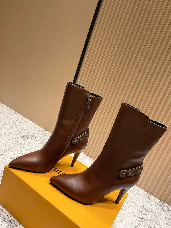 LV Legacy Ankle Boot 80mm Brown Cowhide 480590