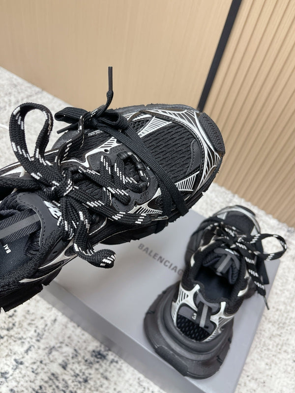 Balenciaga Sneaker Mesh Lace-up Black Fabric 534176