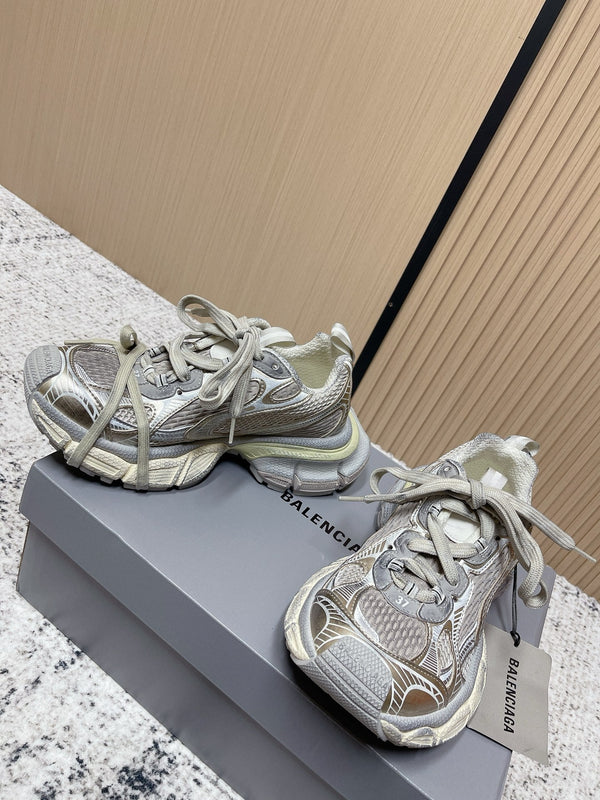 Balenciaga Sneaker Mesh Lace-up Gray Fabric 534179