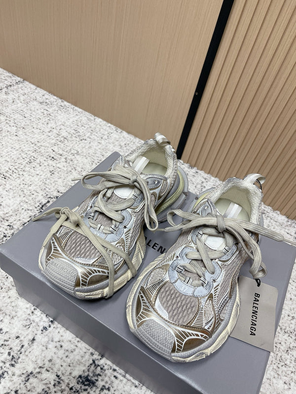 Balenciaga Sneaker Mesh Lace-up Gray Fabric 534179