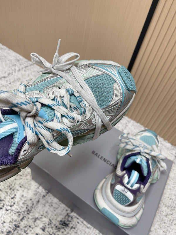 Balenciaga Sneaker Mesh Lace-up Light Blue Fabric 534179