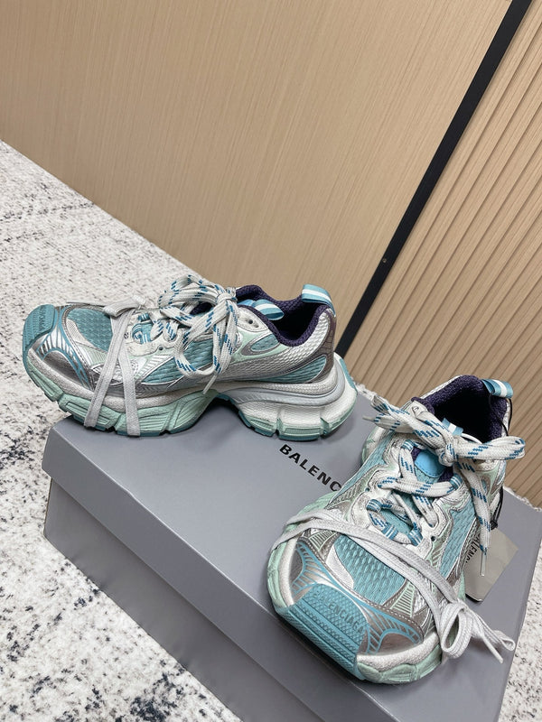 Balenciaga Sneaker Mesh Lace-up Light Blue Fabric 534179