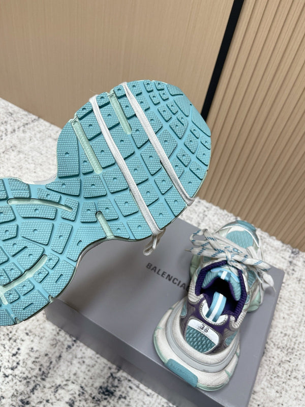 Balenciaga Sneaker Mesh Lace-up Light Blue Fabric 534179