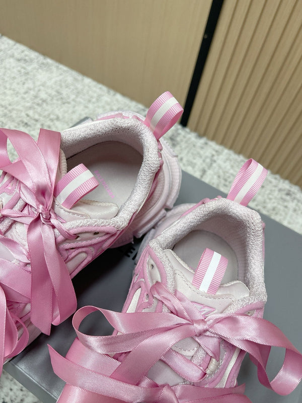 Balenciaga Sneaker Mesh Lace-up Light Pink Fabric 534184