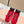 Miu Pointed-Toe Ballet Flats Red Sheepskin 591566