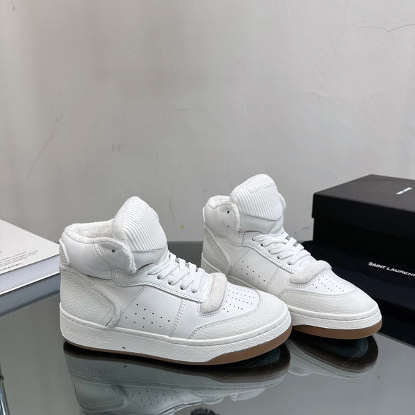 SL SL/80 SNEAKER MID-TOP IN PELLE DI VITELLO BIANCA