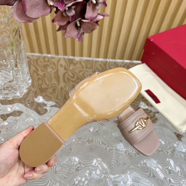 Mule Sandal The Bold Edition Vlogo Square Toe 20mm Rose Cannelle