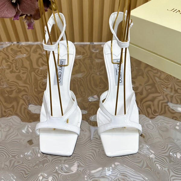 Jimmy Azie 85 Sandali in pelle di vacchetta bianca 581513