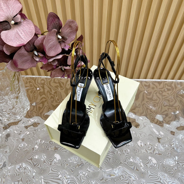Jimmy Azie 85 Sandali in pelle di vacchetta nera 581519