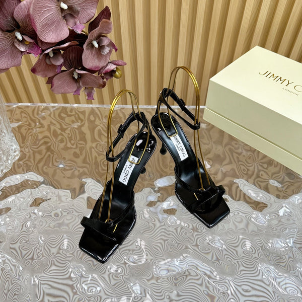 Jimmy Azie 85 Sandali in pelle di vacchetta nera 581519