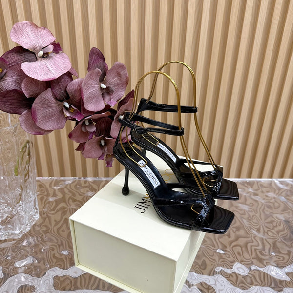 Jimmy Azie 85 Sandali in pelle di vacchetta nera 581519
