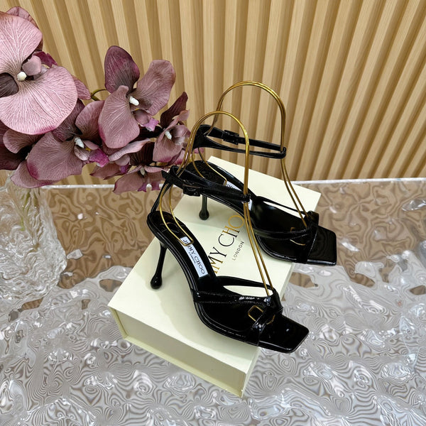 Jimmy Azie 85 Sandali in pelle di vacchetta nera 581519