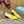 PRA BRUSHED PUMPS LEMON AND WHITE CALFSKIN