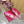 Ballerina In Toile Iconographe 20mm In Lotus Pink Mix Grey Brown Cotton Canvas And Lambskin 102828