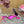 Mules boucle strass DC Soie & Mouton Fuchsia 926020