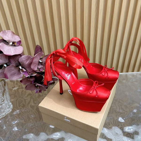CL 25C Cassia Lace Up Alta 160mm Red Silk 221614