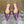 VT Slingback Flat Purple Snake-grain Leather