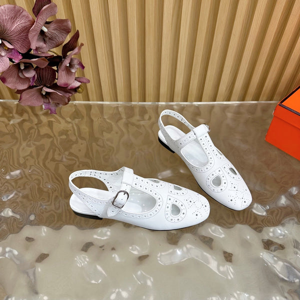HM 25 Kim Slingback in pelle di agnello bianca 352957