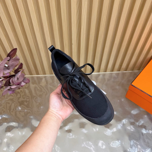 Chaussures Oxford HM Kool Cuir De Mouton Noir Toile 589182