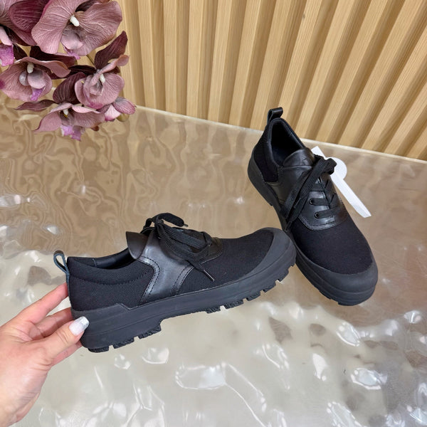Chaussures Oxford HM Kool Cuir De Mouton Noir Toile 589182