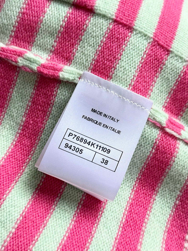 Chanel 25P Tube Top Pink Mix Green Cashmere 237316