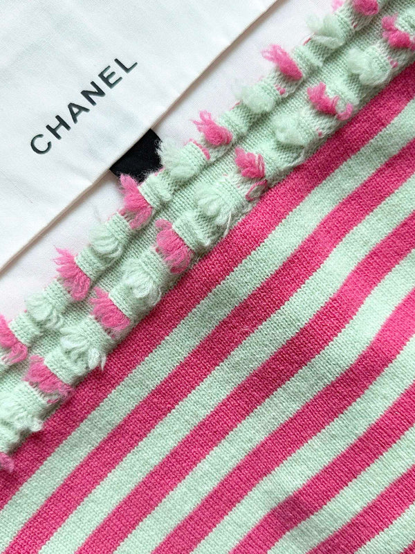 Chanel 25P Tube Top Pink Mix Green Cashmere 237316