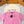 LV 25 Washed Powder Embroidery Round Neck T-shirt Pink Cotton