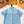 LV 25 Denim Pocket Embroidered Short Sleeve Shirt Blue Cotton
