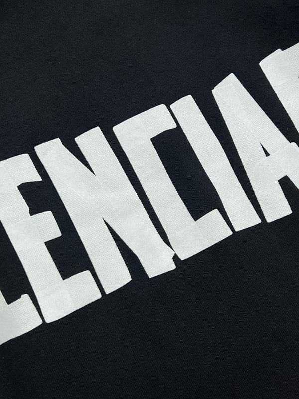 Balenciaga 25 Hoodie Black Cotton 0034