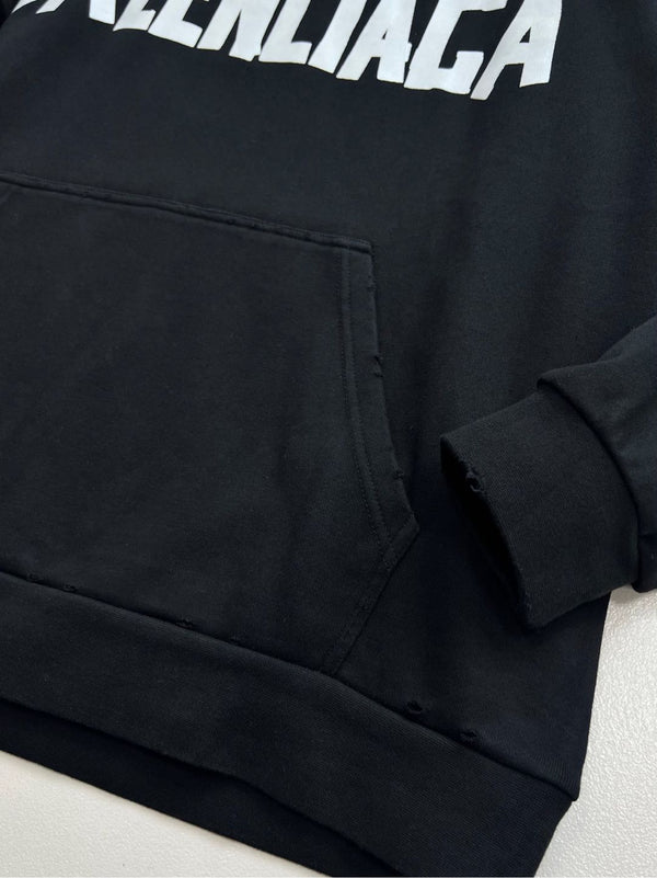 Balenciaga 25 Hoodie Black Cotton 0034