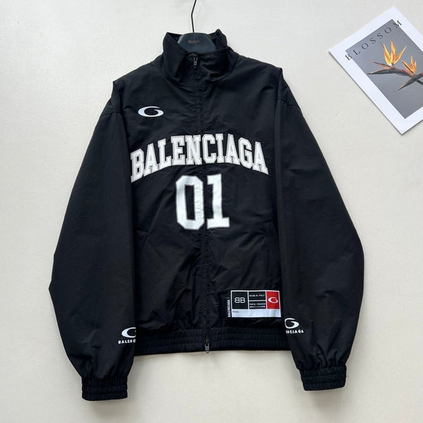 Balenciaga 25 Football Jacket Black Polyester 0038