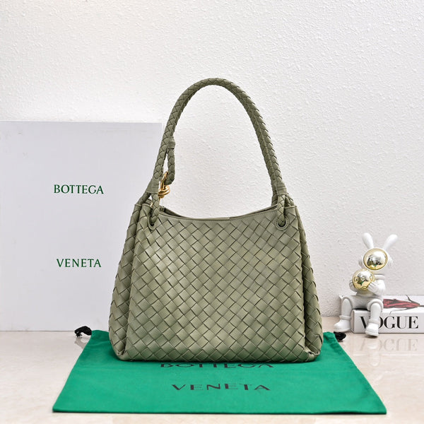 BV 26s Parachute Bag Sage Green Intrecciato Leather 291405