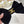 FORCINA IN VELLUTO NERO CON LOGO ORO 387059