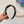 GOLD HORSEBIT HEADBAND IN BLACK CALFSKIN 412413