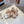 WHITE MIX LIGHT GOLD WRINKLED FABRIC SCRUNCHIE 417306