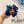 NAVY BLUE WRINKLED FABRIC SCRUNCHIE 417308