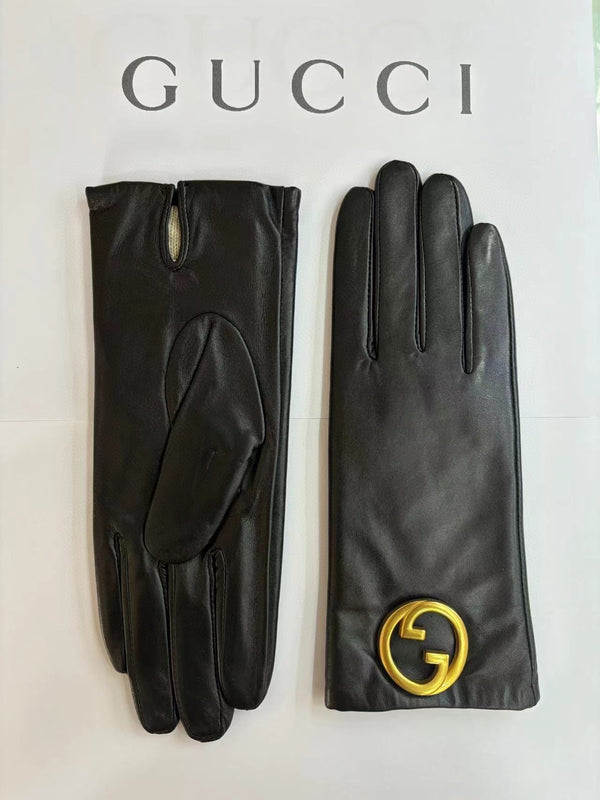 GLOVES IN BLACK SHEEPSKIN WITH CASHMERE LINING 432595