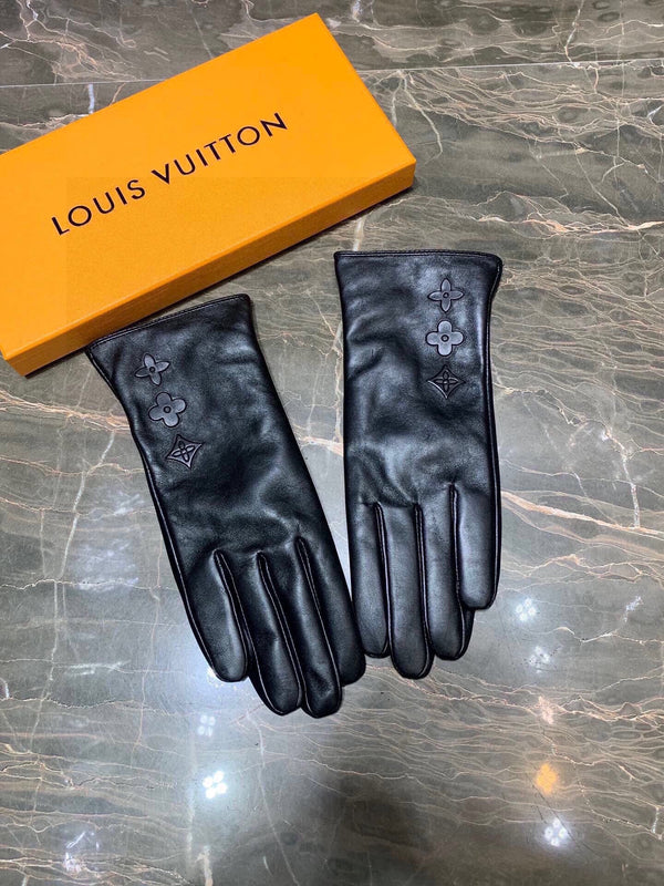 LV GLOVES IN BLACK LAMBSKIN 463843