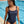 Fendi Swimsuit Navy Blue Cotton 180519