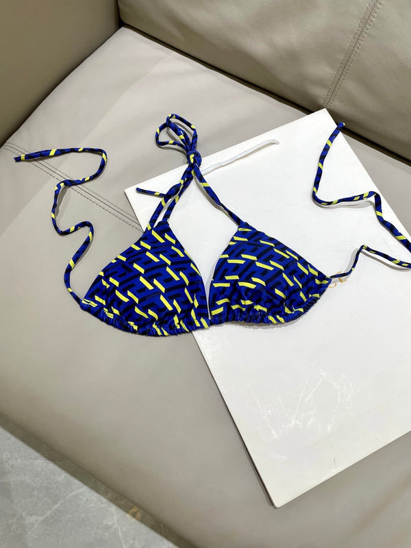Haut et bas de bikini Versace bleu multicolore 201828