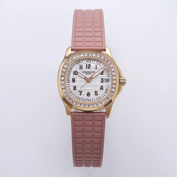Patek Philippe Aquanaut Luce 35,6 mm Boîtier Or Rose Bracelet Caoutchouc Rose