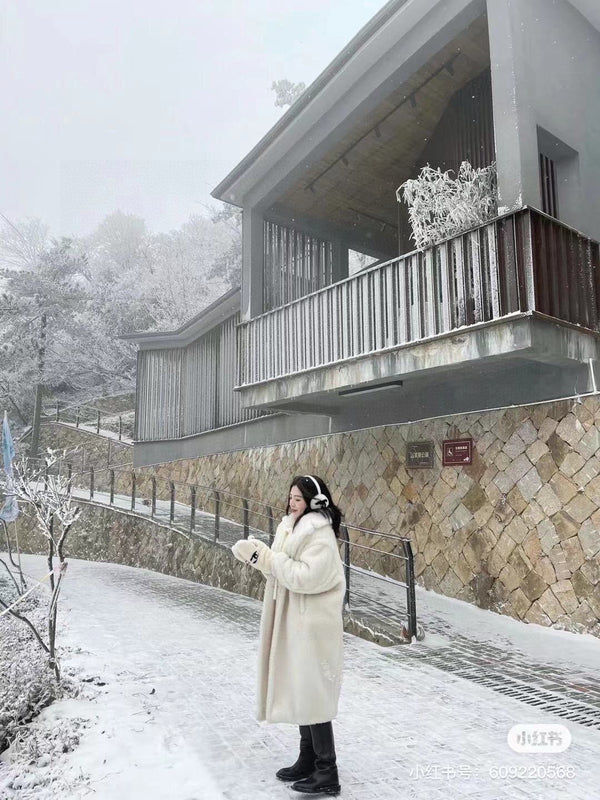 GLOVES IN WHITE RABBIT FUR AND LAMBSKIN 456404