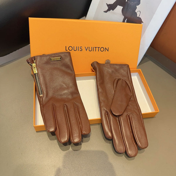 GLOVES IN CHOCOLATE BROWN LAMBSKIN 432687